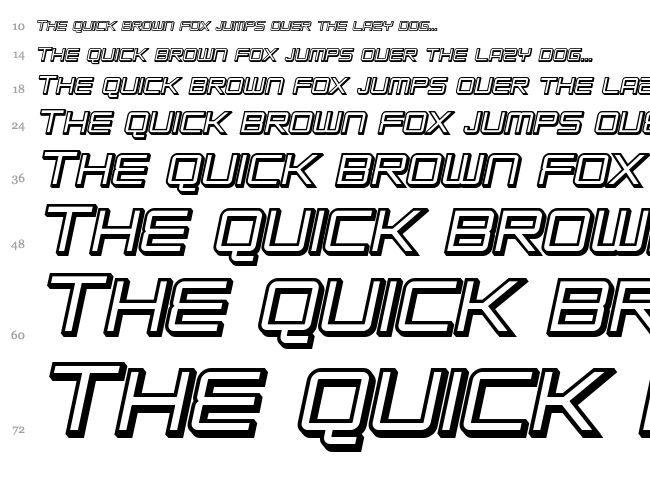 SF Chromium 24 font waterfall